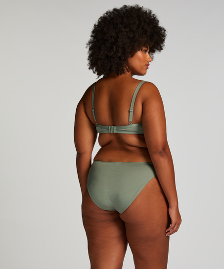 Scallop Padded Underwired Bikini Top, Green