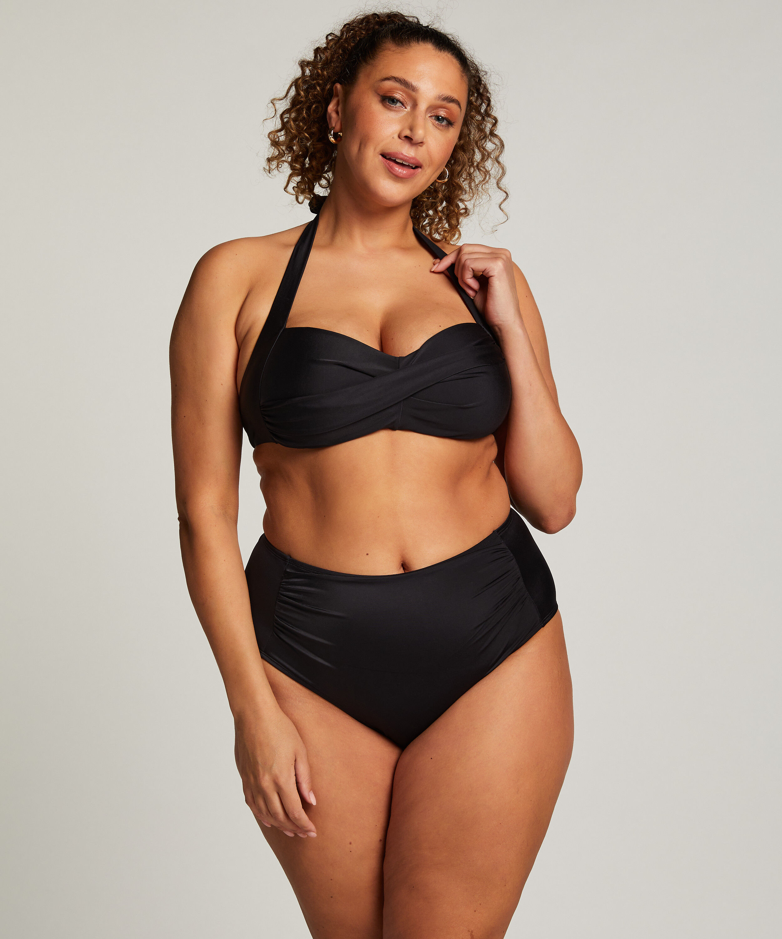 plus size black bandeau bikini top