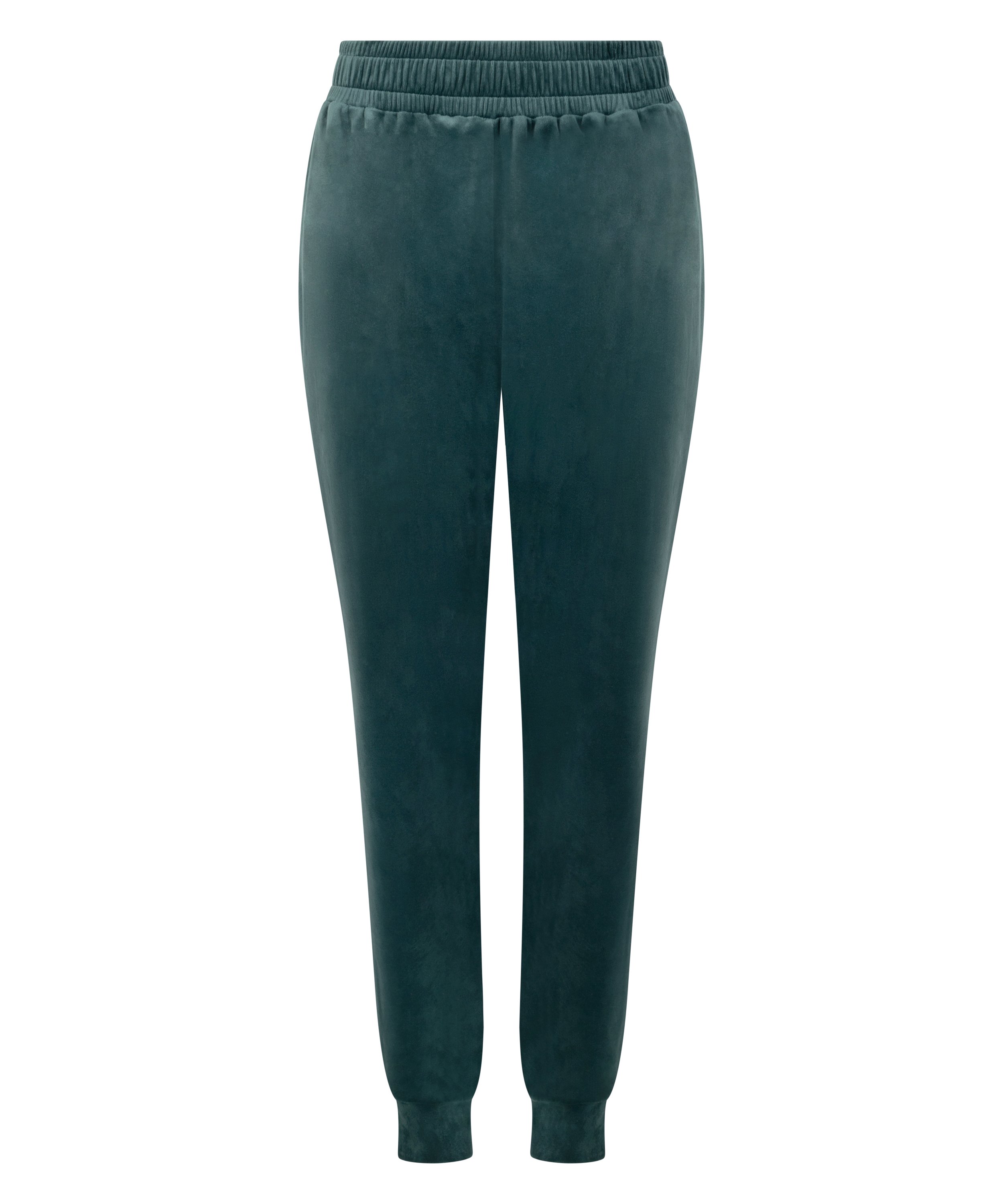 Velours Jogging Pants, Green, main