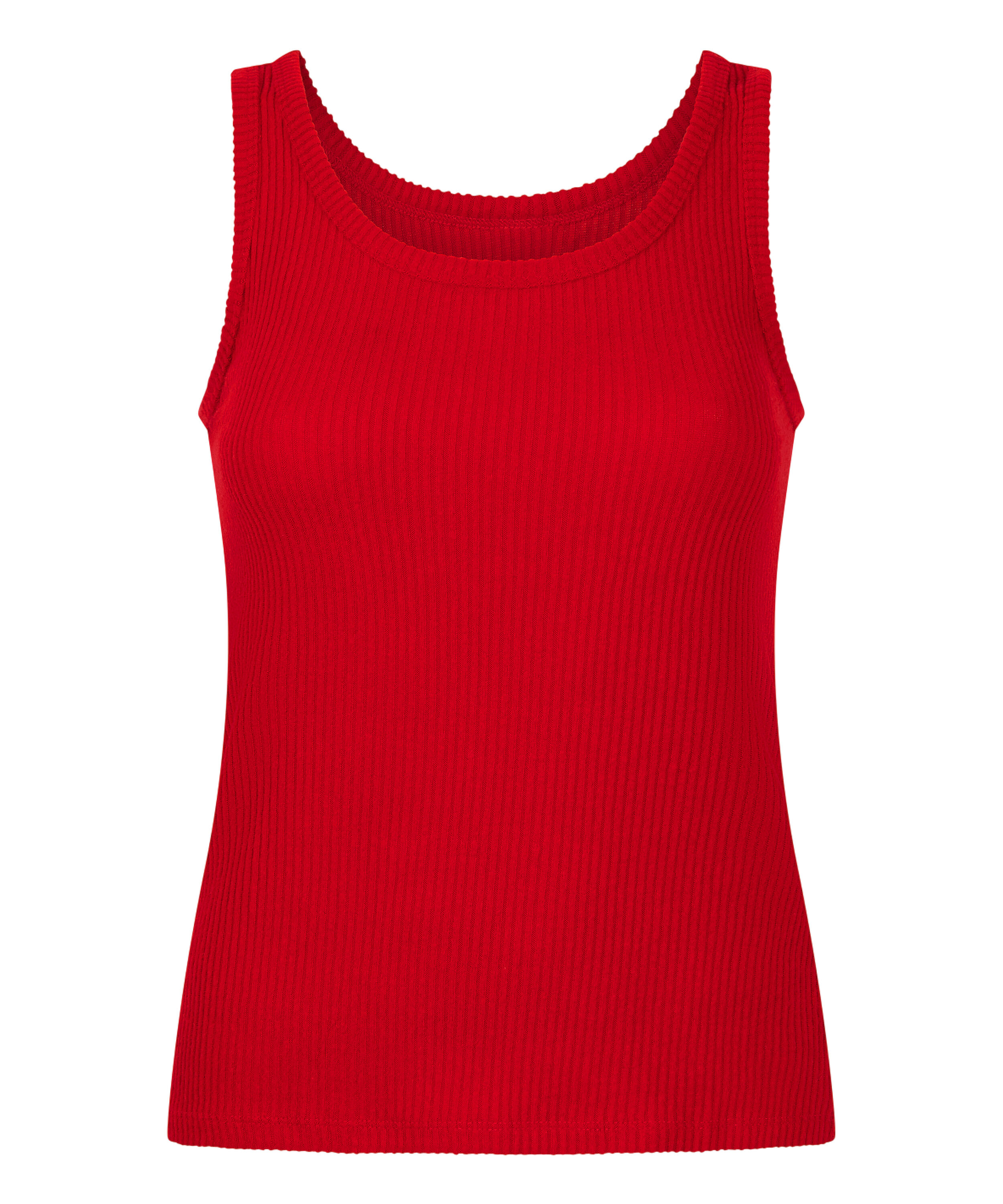 Singlet Brushed Jersey Rib, Red