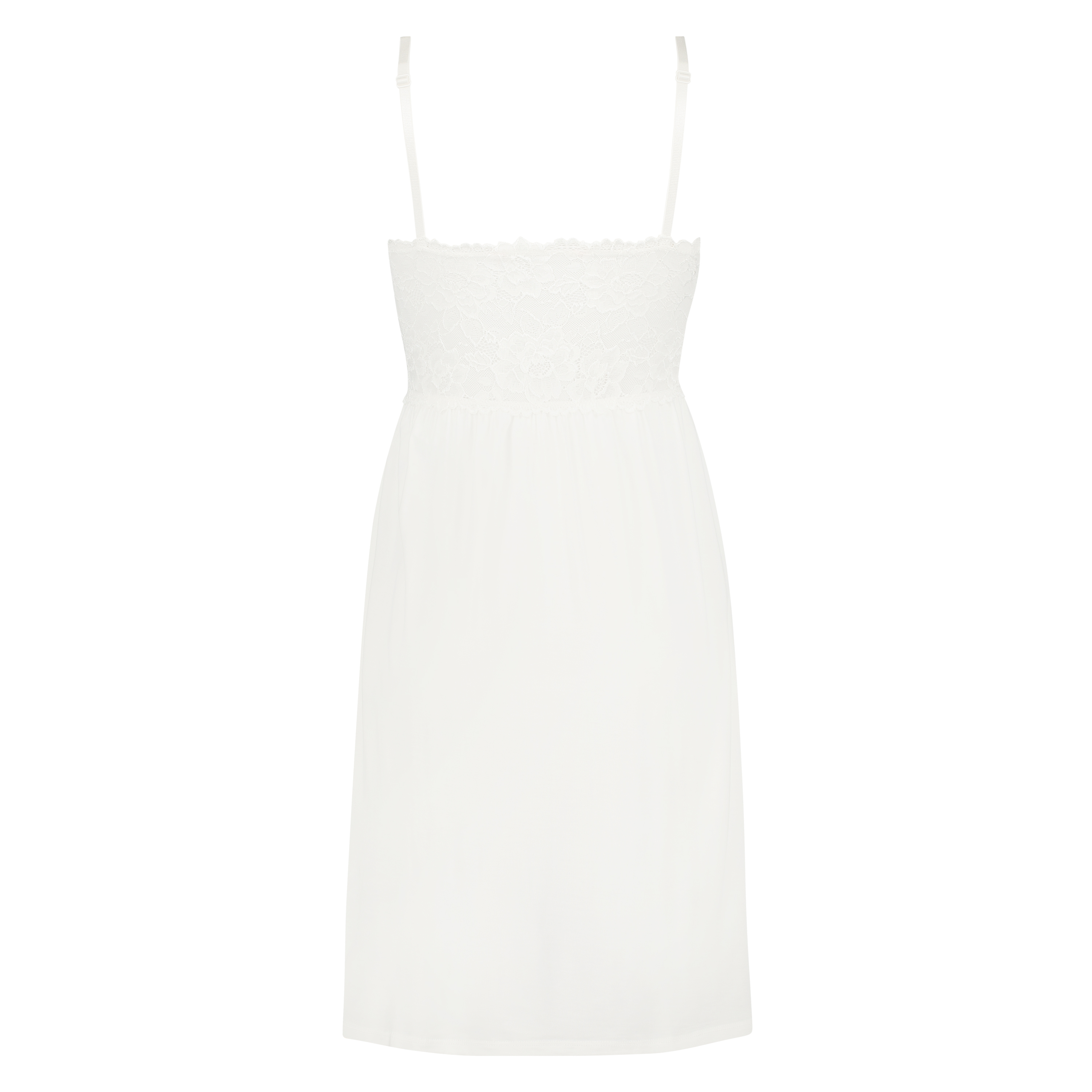Nora Lace Slip Dress, White, main