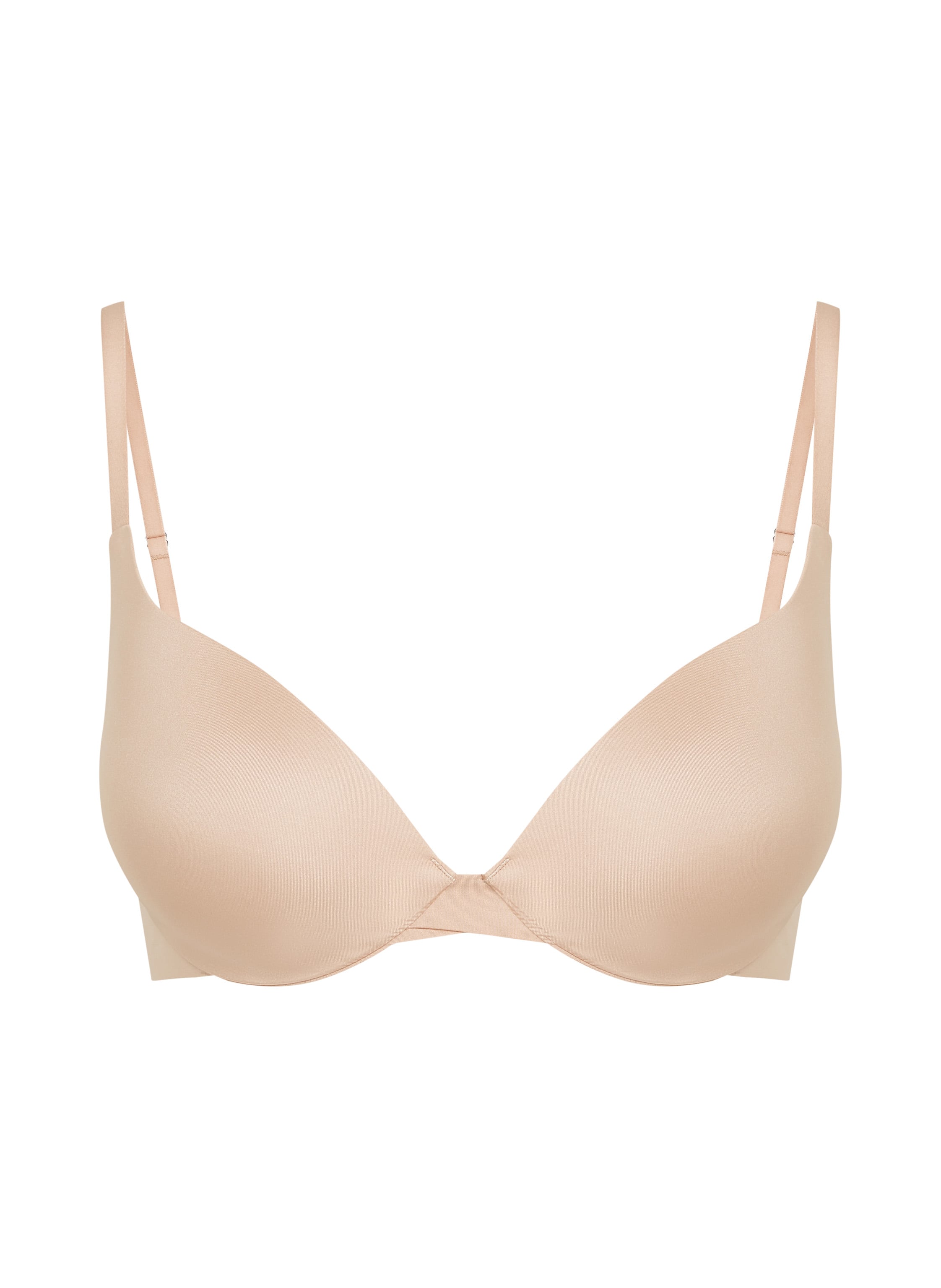 Smooth Padded Underwired Push-Up Bra, Beige, main