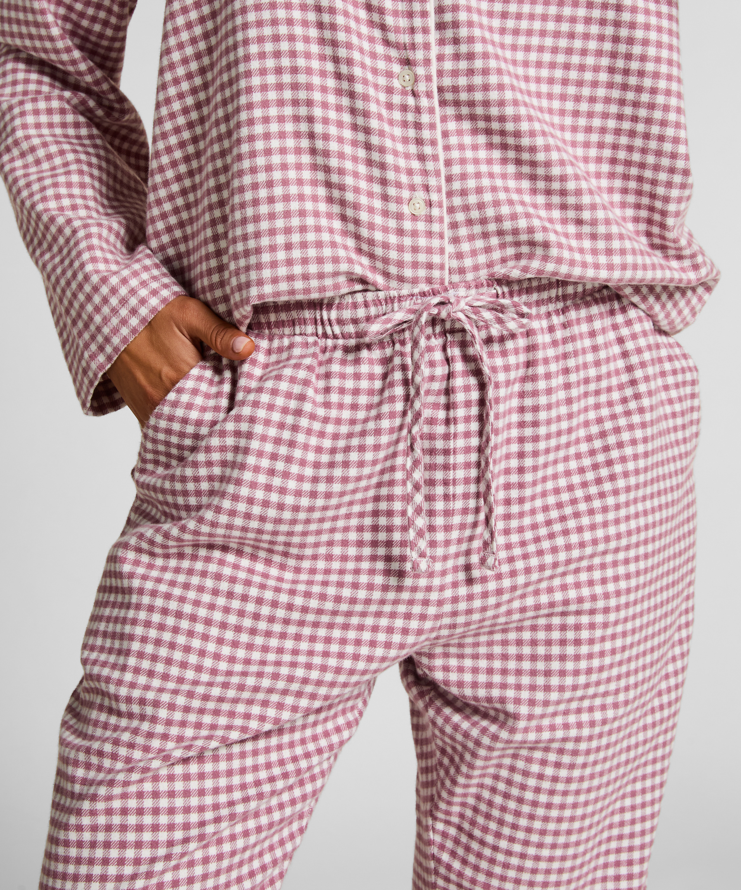 Flannel Pyjama Pants, Purple, main