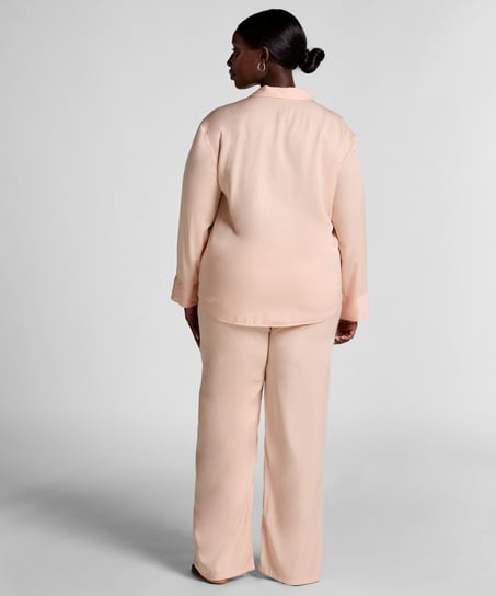 Ayla Satin Long-Sleeved Jacket, Orange