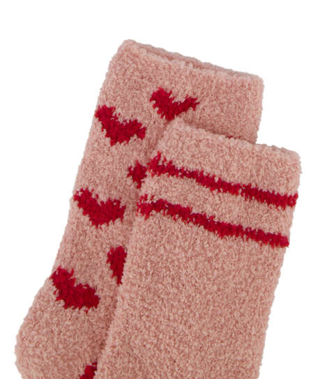 2 Pairs Cosy Socks, Pink