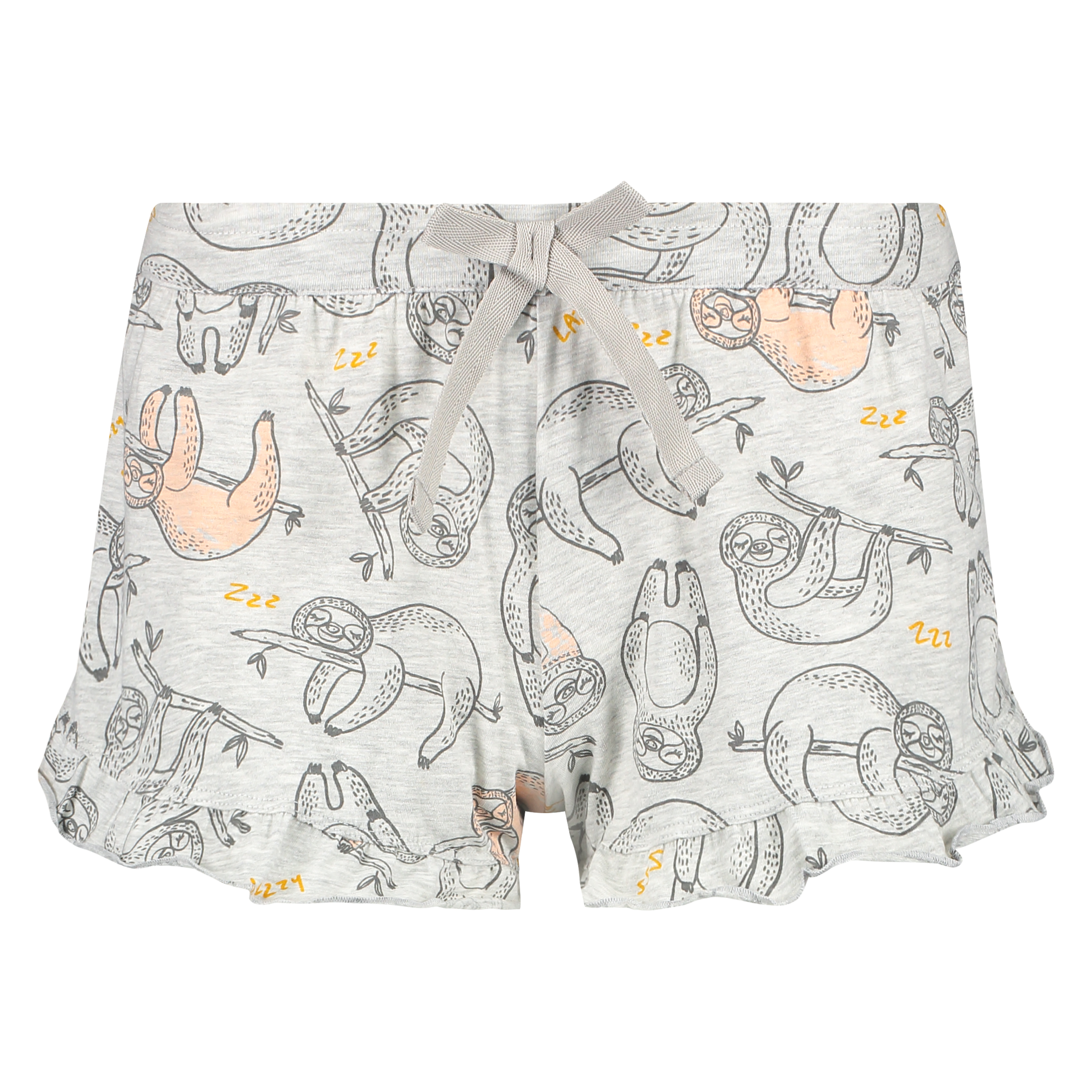 Jersey Pyjama Shorts, Gray, main