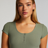 Henley Short Sleeved Pyjama Top, Green