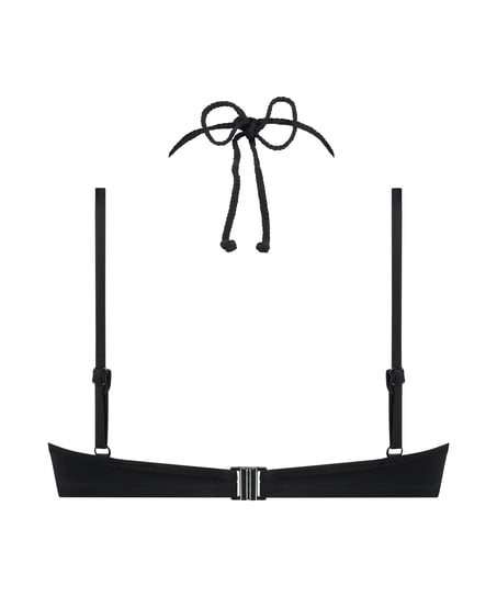 Luxe padded Underwired Bikini Top, Black