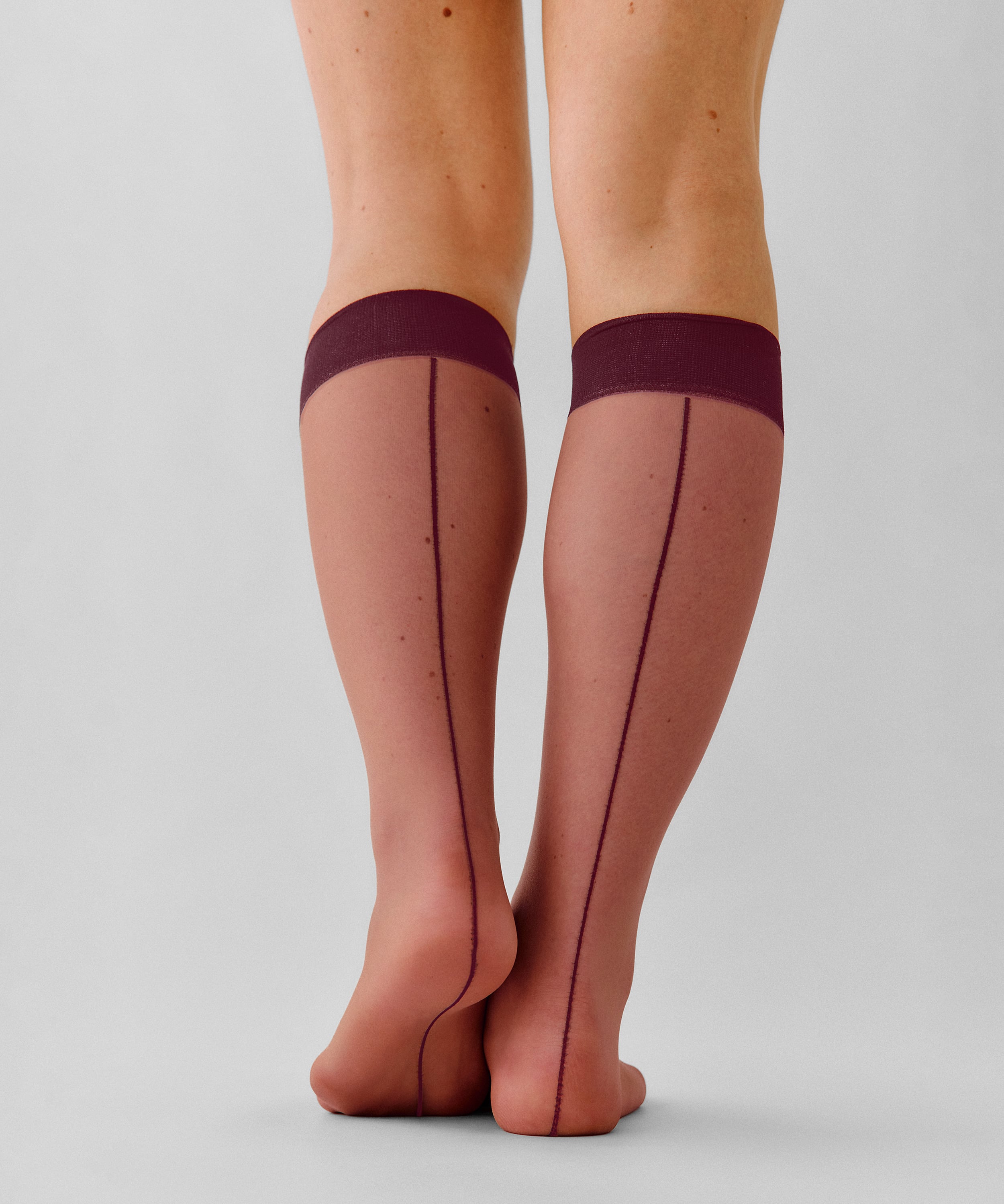 Sheer Socks Back Seam, Purple, main