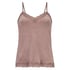 Velours Lace Cami Top, Pink