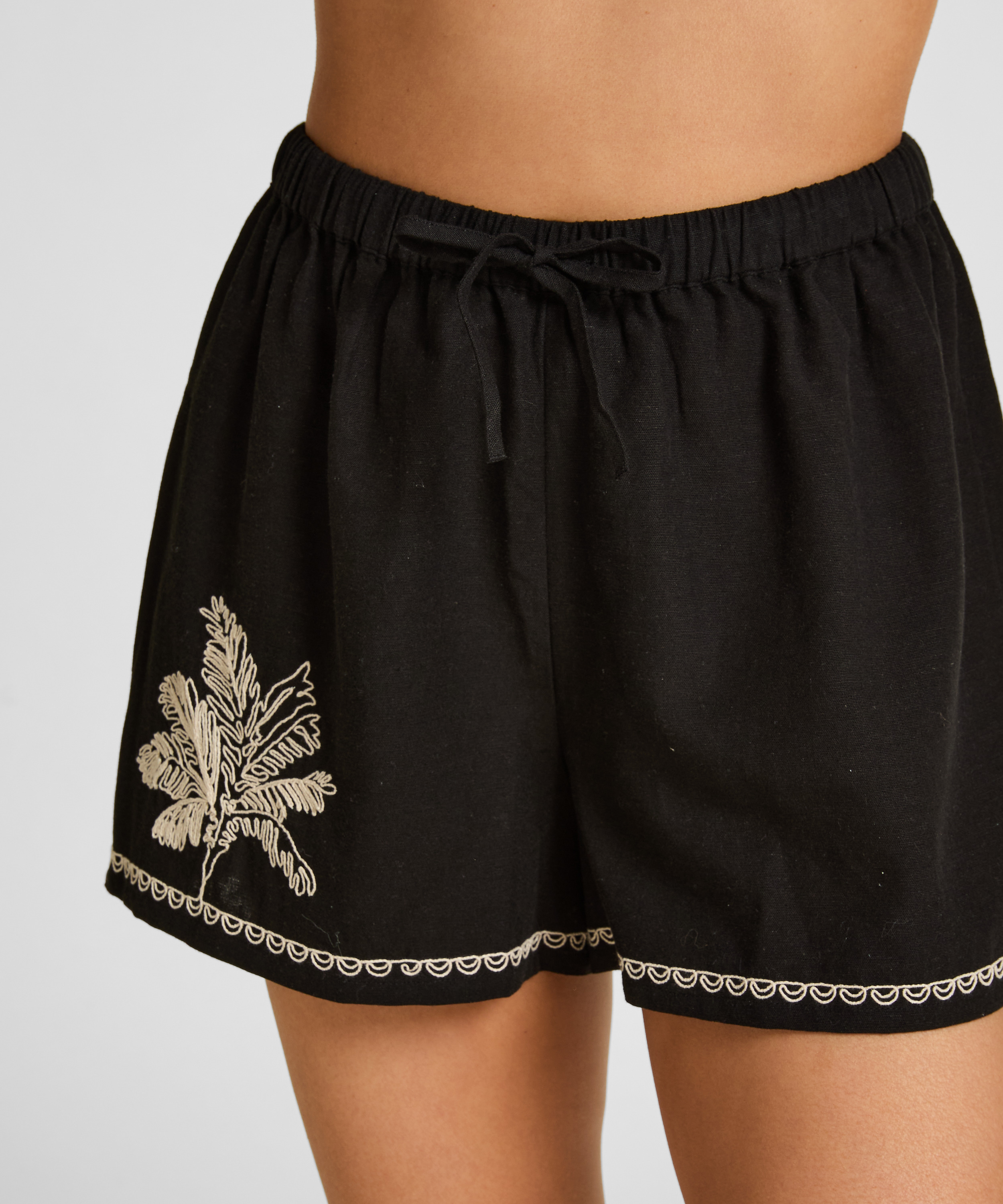 Beach Shorts Palm, Black, main