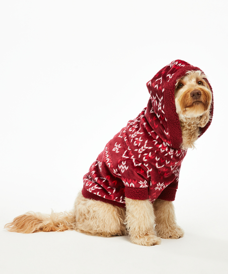 Dog's Fleece Onesie, Red