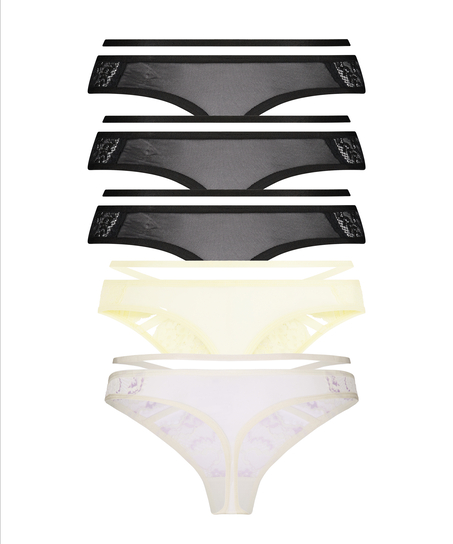 5-Pack Thong Wera, Black