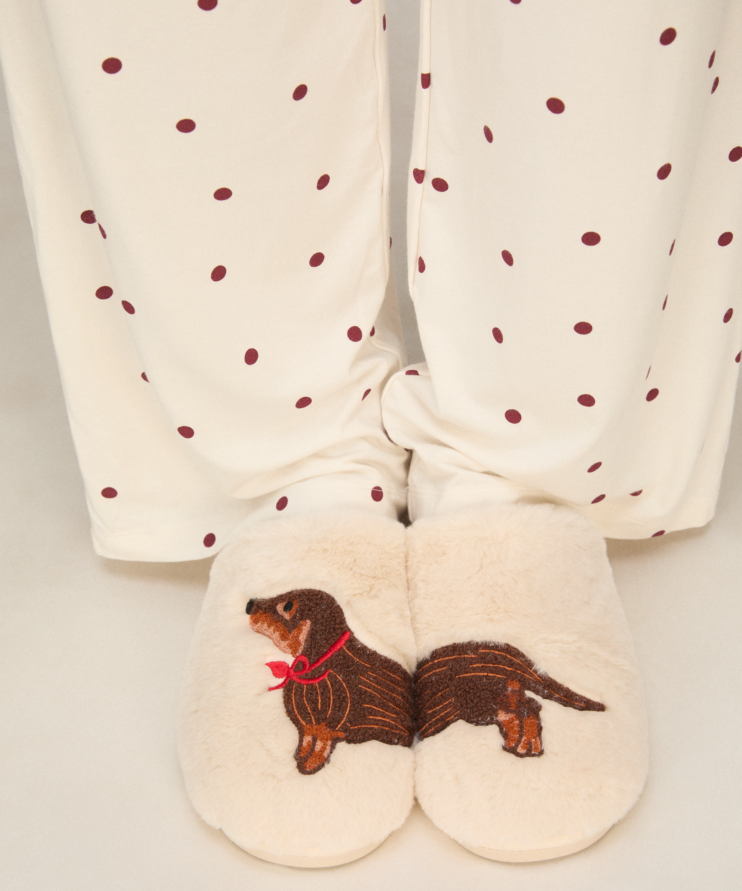 Slippers Faux Fur, White, main