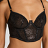 Elle Non-Padded Underwired Longline Bra, Black