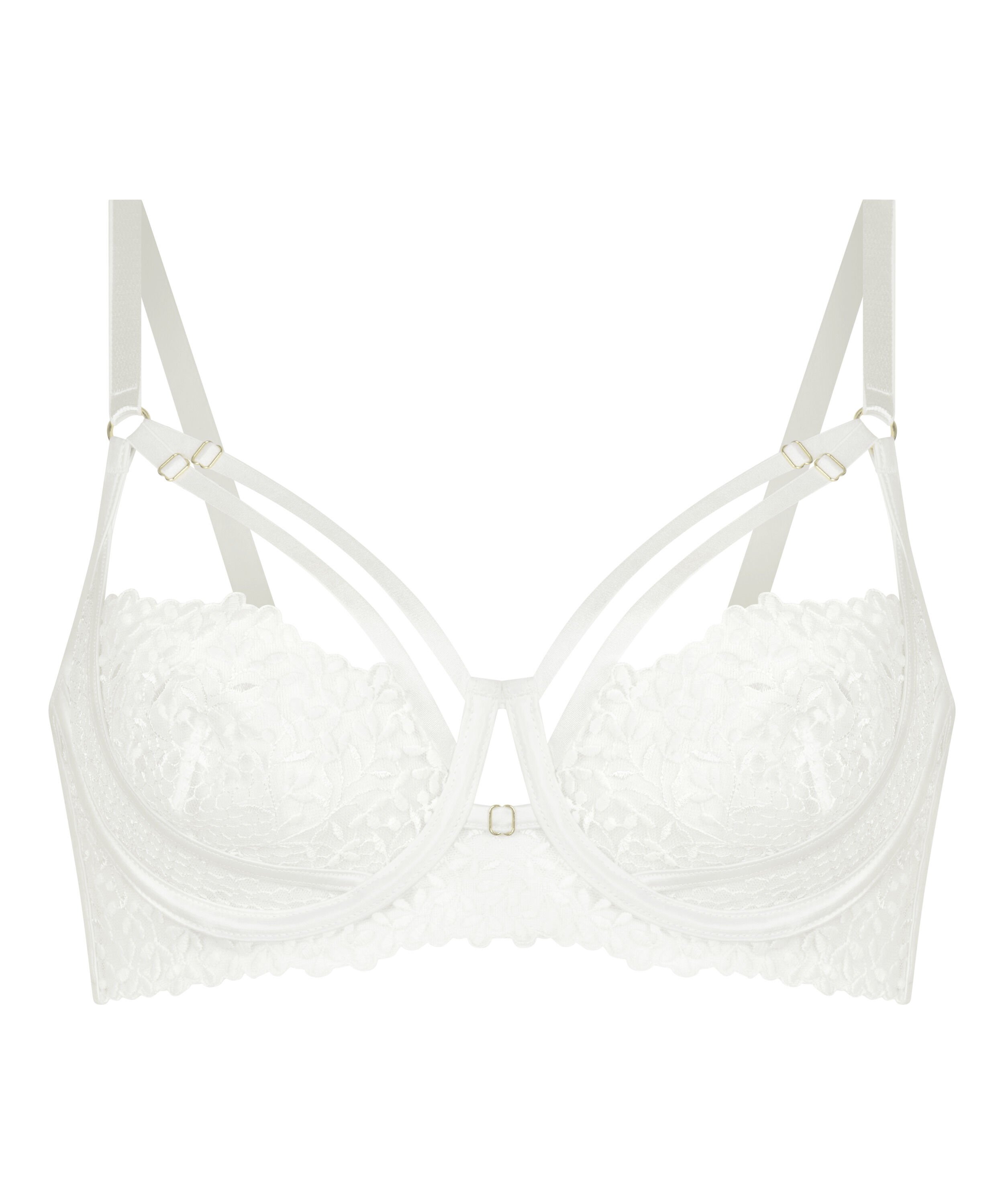 Kristina Non-Padded Underwired Longline Bra, White