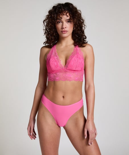 Invisible Lace Back Brazilian, Pink