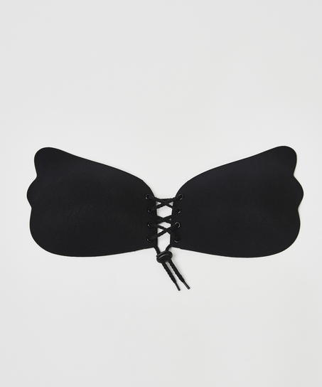 Push-up bra with wing, Black