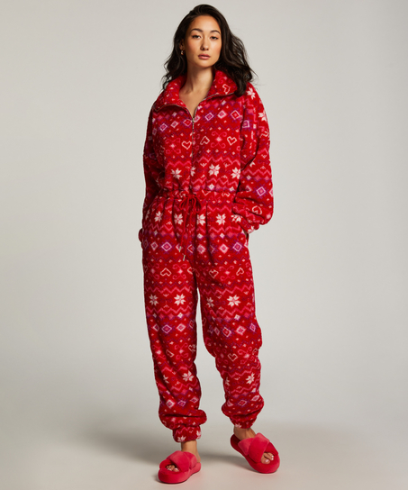 Onesie fleece, Red