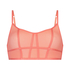 Sexy mesh longline bralette, Orange