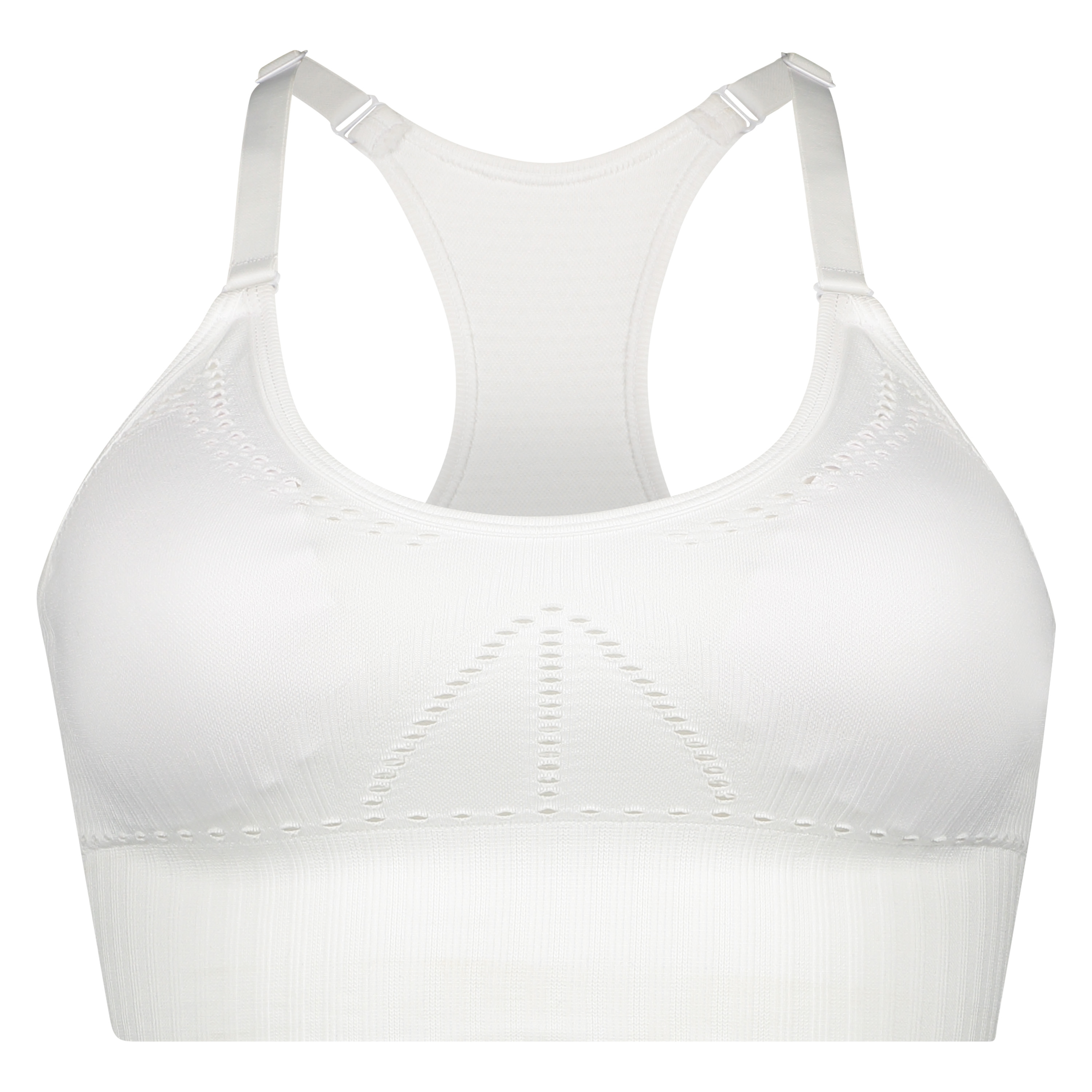 HKMX Sports bra The Comfort Level 1, White, main