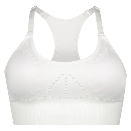 HKMX Sports bra The Comfort Level 1, White