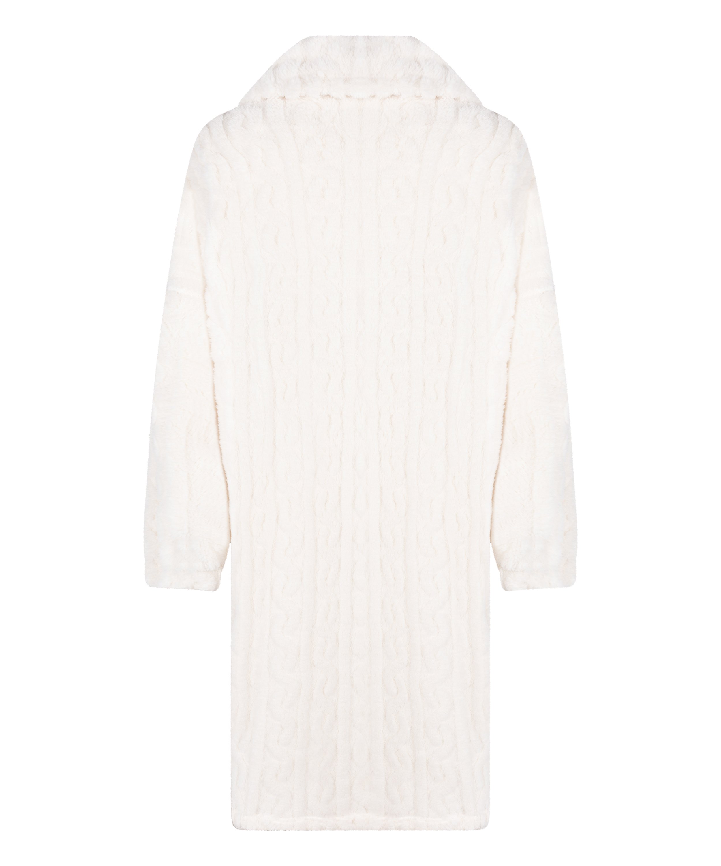 Poncho Cable Fleece, White, main