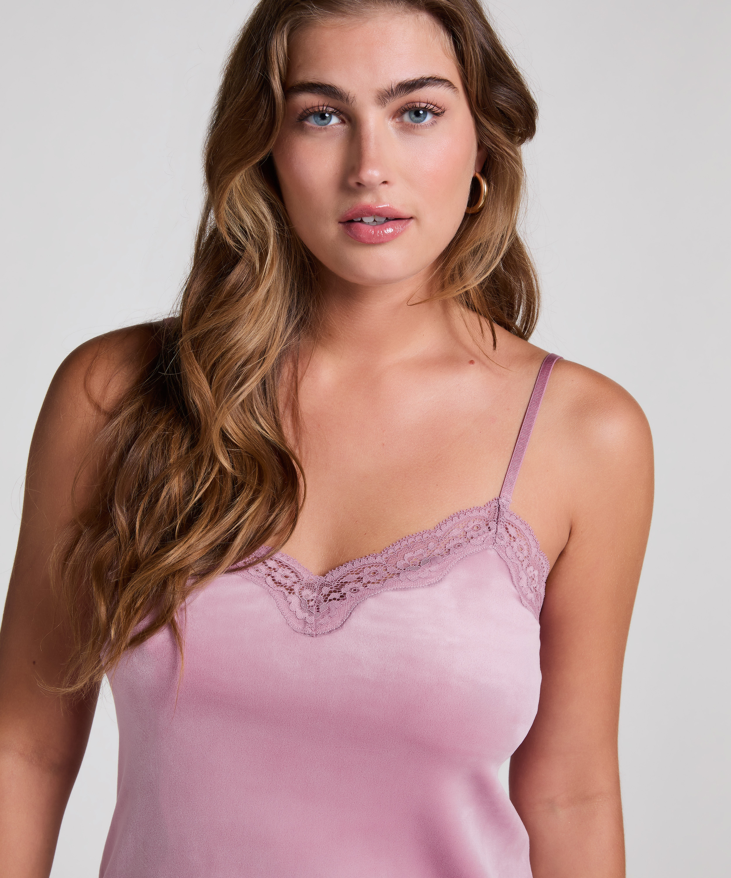 Velours Lace Cami Top - Pajama Tops - Hunkemöller