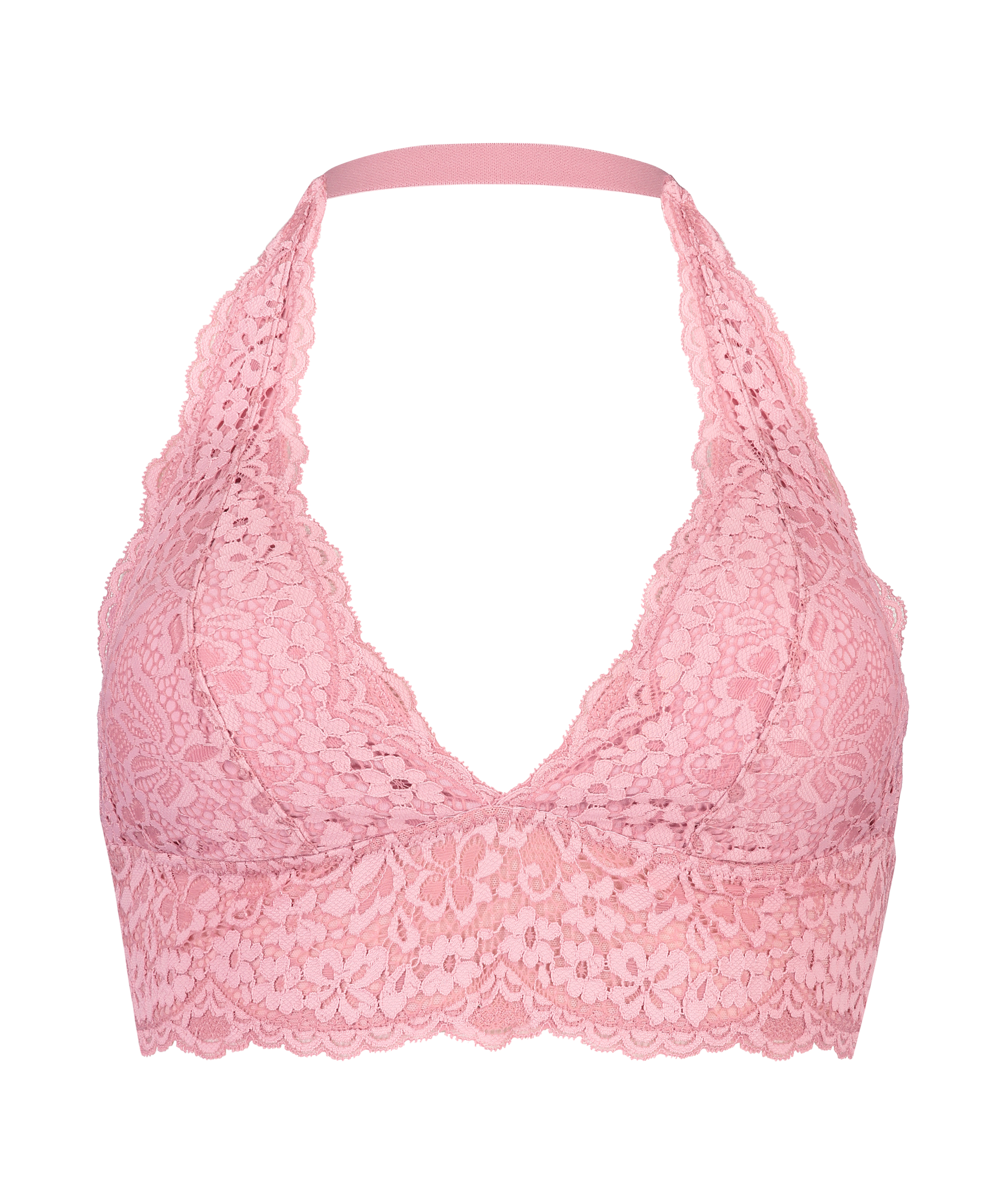 Auden NWT Women's XS Rose Pink Unlined Lace Sheer Pullover Style Bralette