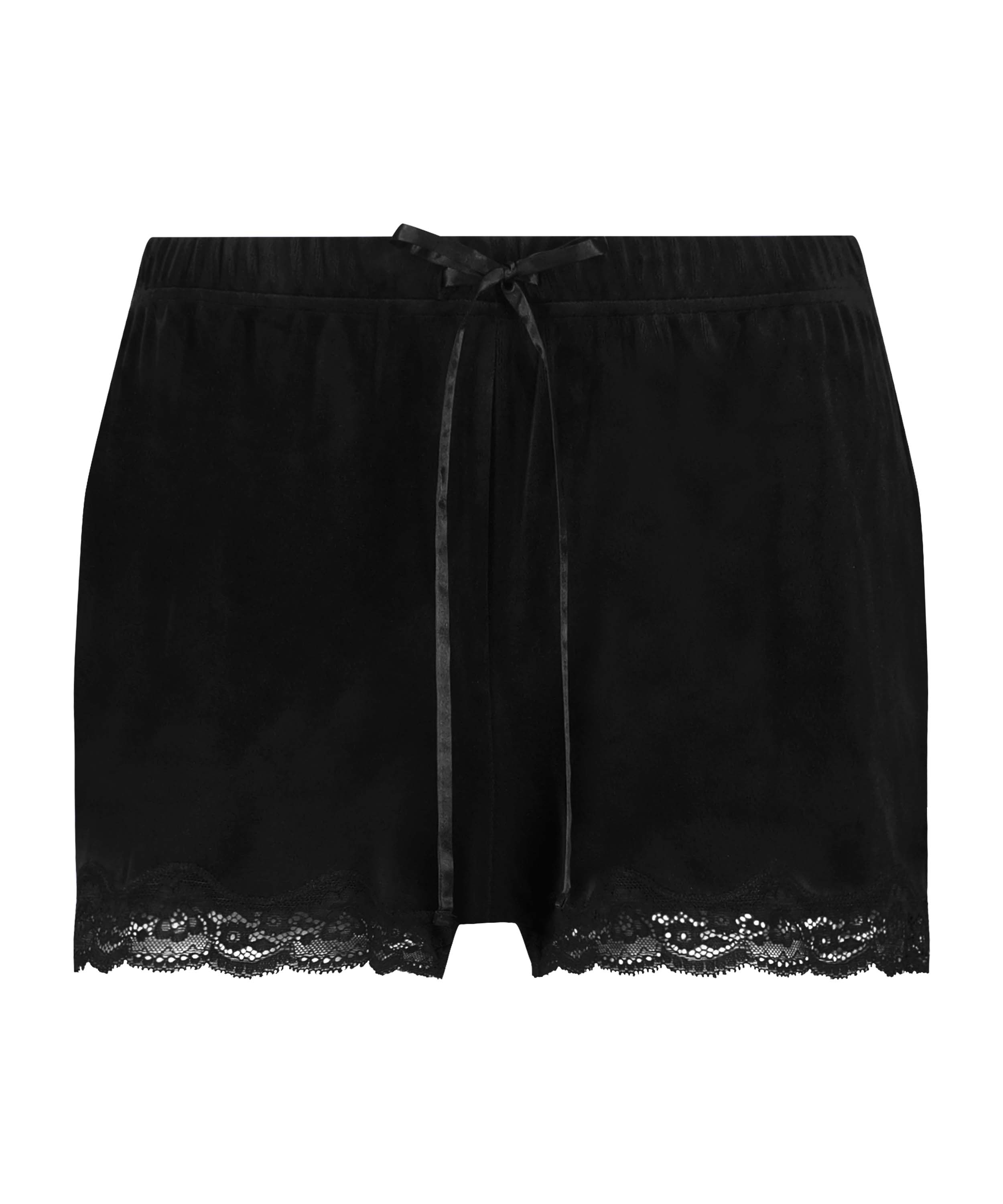 Velvet lace shorts for €24.99 - Pajama Pants - Hunkemöller