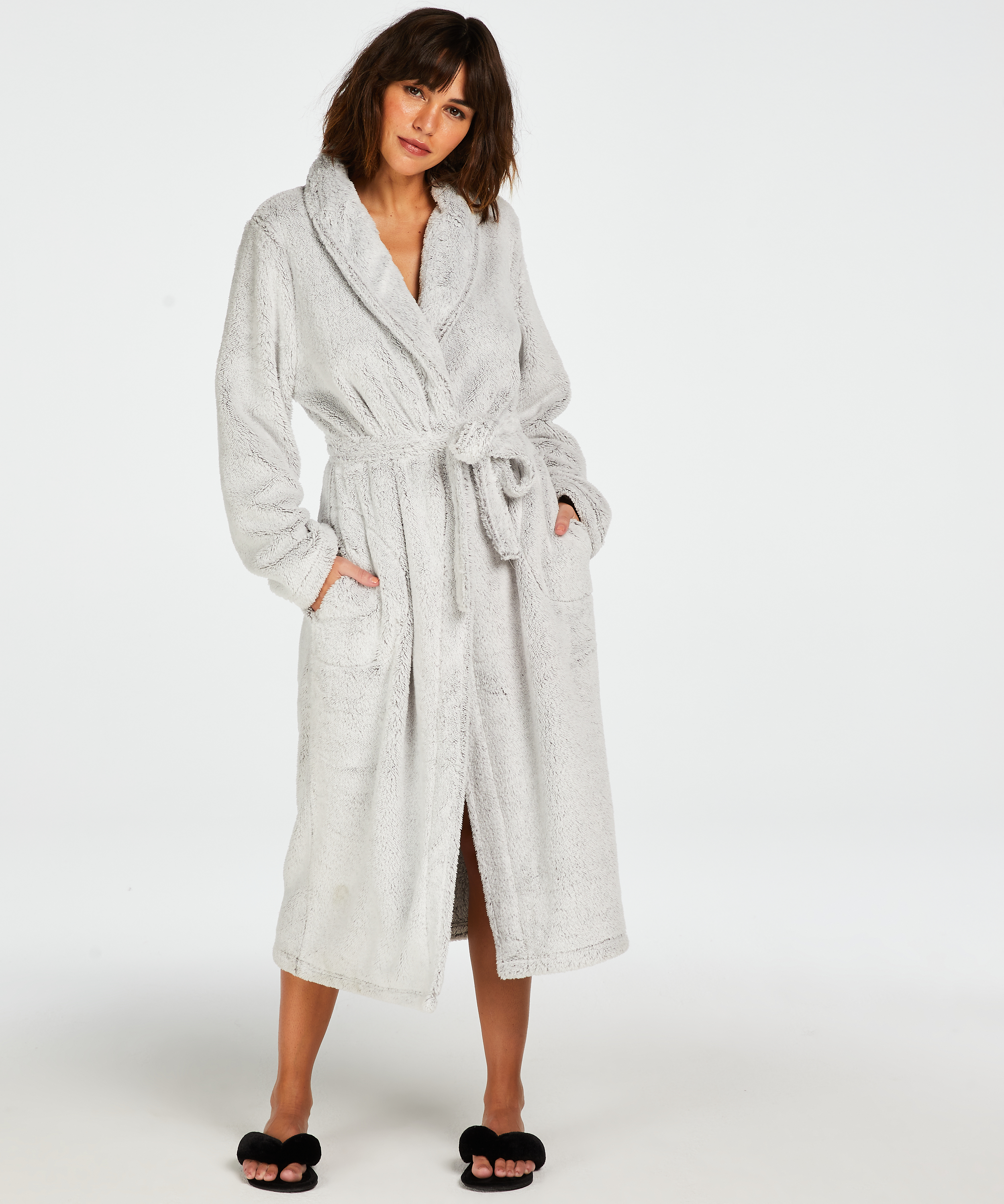 Long Fleece Bathrobe for €42.99 Robes Hunkemöller