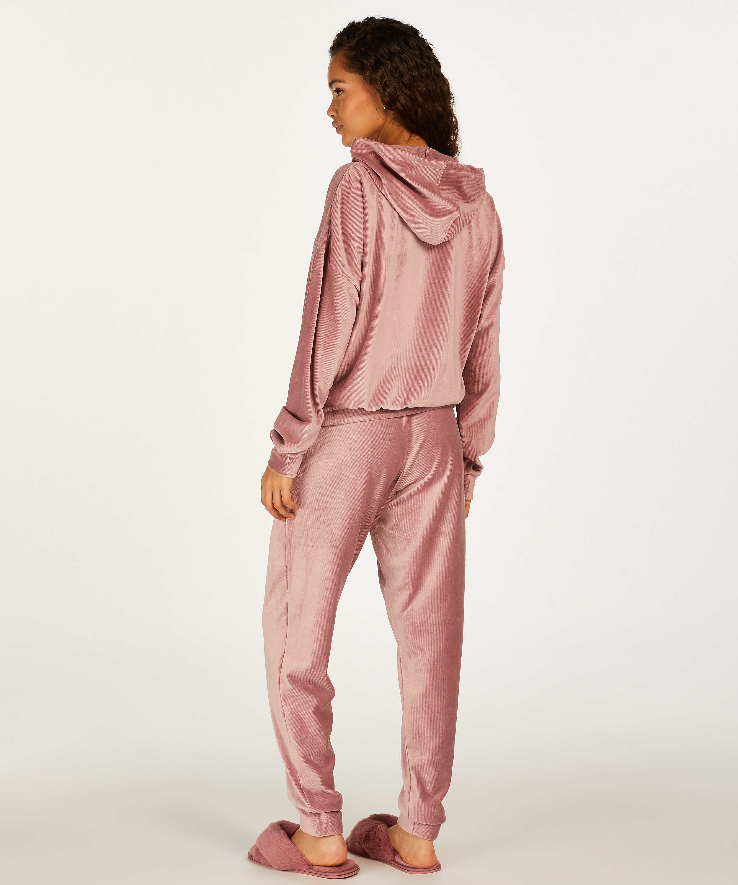 Velour rib jogging bottoms for €29.99 Pajama Pants Hunkemöller
