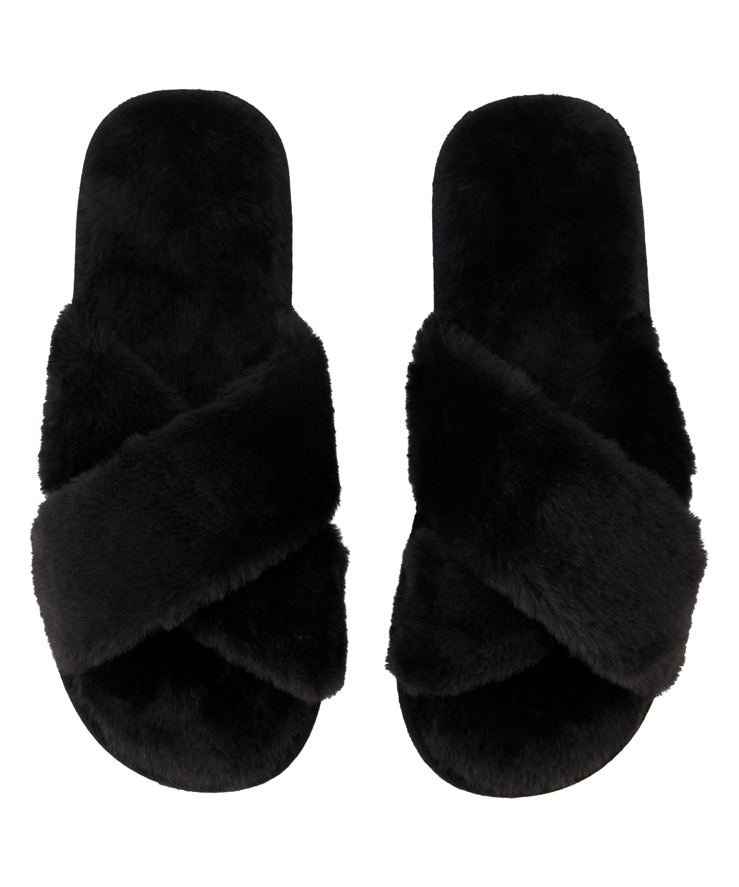 Crossed Fake Fur Slippers for €17.99 - Slippers - Hunkemöller